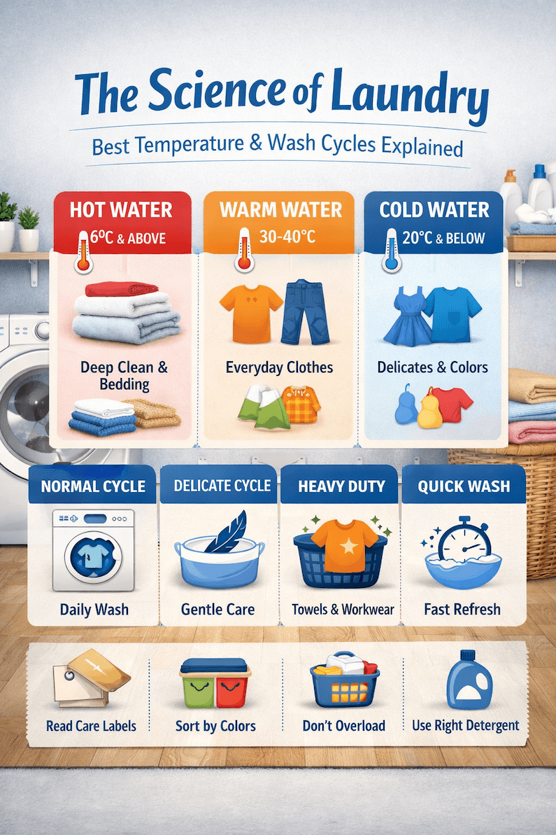 The Science of Laundry: What Temperature & Cycle Works Best? The Science of Laundry: What Temperature & Cycle Works Best?